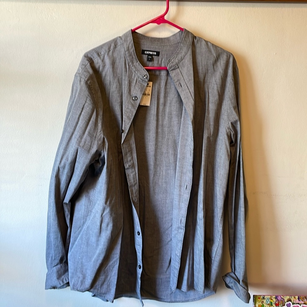 Express banded collar shirt